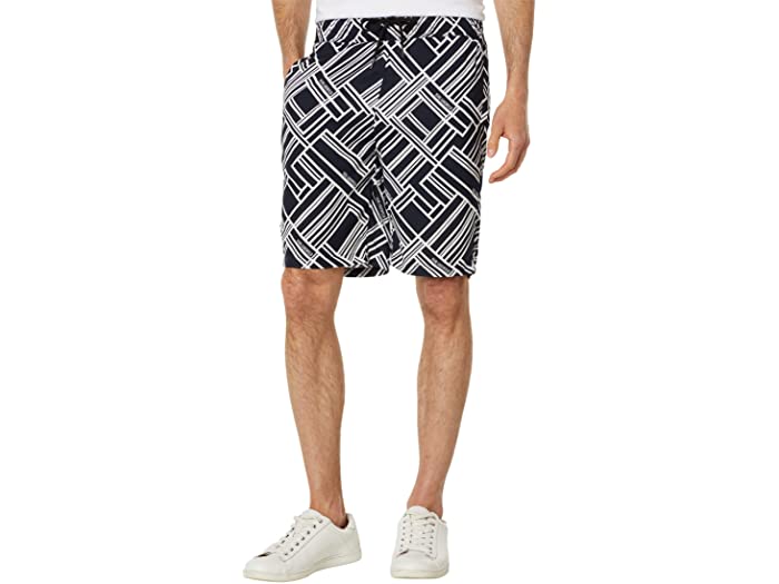 取寄 カール ラガーフェルド パリ メンズ オール オーバー プリンテッド ウーブン ショーツ Karl Lagerfeld Paris men  All Over Printed Woven Shorts Black 満点の