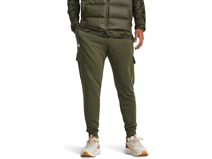 (取寄) アンダーアーマー メンズ ライバル フリース カーゴ ジョガーズ Under Armour men Rival Fleece Cargo Joggers Marine OD Green/White