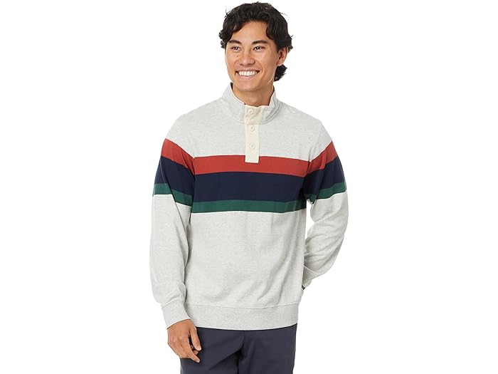 (取寄) エルエルビーン メンズ ビンテージ ソフト ラグビー モックネック チェスト L.L.Bean men Vintage Soft Rugby Mockneck Chest Light Gray Heather Multi
