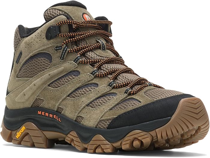 (取寄) メレル メンズ モアブ 3 ミッド ウォータープルーフ Merrell men Moab 3 Mid Waterproof Olive/Gum 1