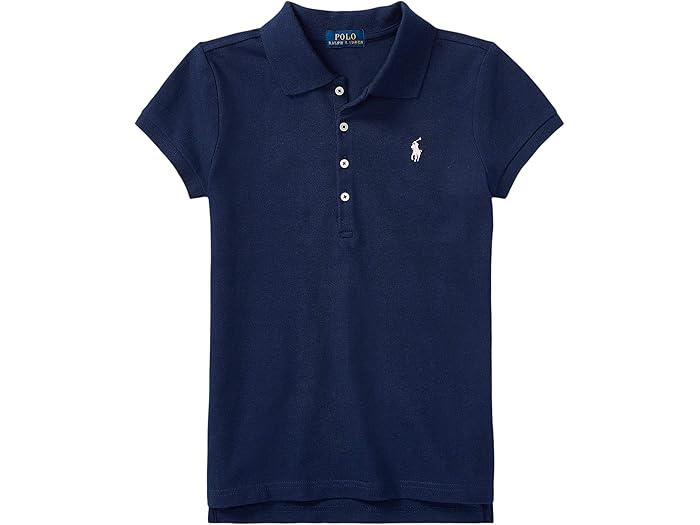 (取寄) ラルフローレン キッズ ガールズ ショート スリーブ メッシュ ポロ シャツ (ビッグ キッズ) Polo Ralph Lauren Kids girls Short Sleeve Mesh Polo Shirt (Big Kids) Refined Navy