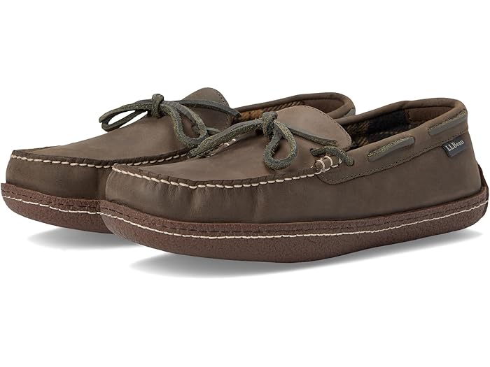 (取寄) エルエルビーン メンズ ハンド ソーン スリッパ フランネル-ラインド L.L.Bean men Hand Sewn Slippers Flannel-Lined Graphite