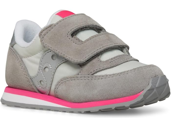 (取寄) サッカニー キッズ キッズ オリジナルス ジャズ フック アンド ループ スニーカー (トドラー/リトル キッド) Saucony Kids kids Originals Jazz Hook & Loop Sneaker (Toddler/Little Kid) Grey/Silver/Pink