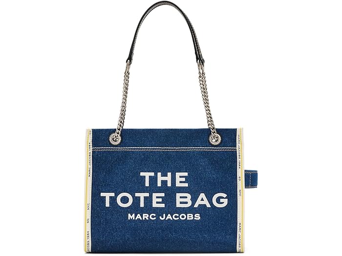 (取寄) マークジェイコブス レディース ザ デニム チェイン ミディアム トート バッグ Marc Jacobs women The Denim Chain Medium Tote Bag Dark Wash