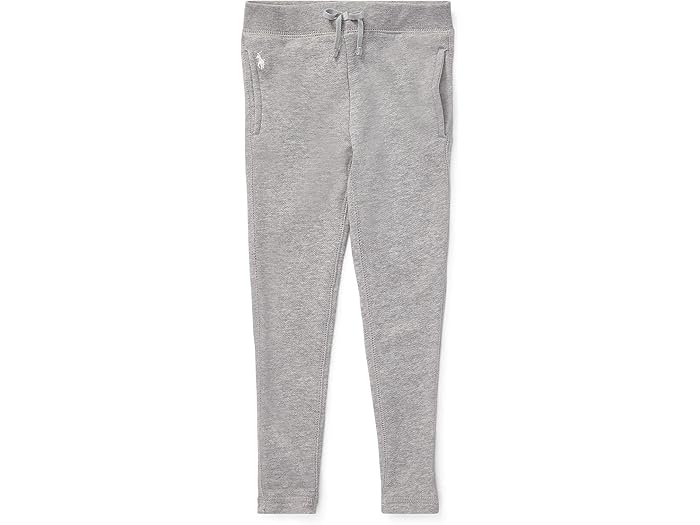 (取寄) ラルフローレン キッズ ガールズ フレンチ テリー レギングス (リトル キッズ) Polo Ralph Lauren Kids girls French Terry Leggings (Little Kids) Light Grey Heather