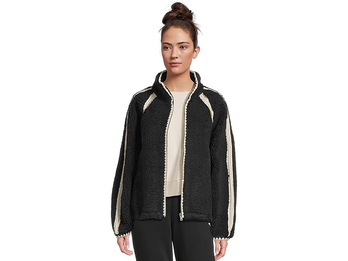(取寄) アグ レディース ニキア クローシェ アグフラフ ジャケット UGG women Nikia Crochet Uggfluff Jacket Black