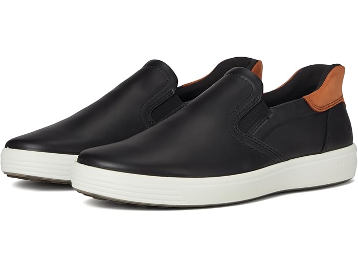 (取寄) エコー メンズ ソフト 7 イージー スリッポン スニーカー ECCO men ECCO Soft 7 Easy Slip On Sneaker Black/Cognac