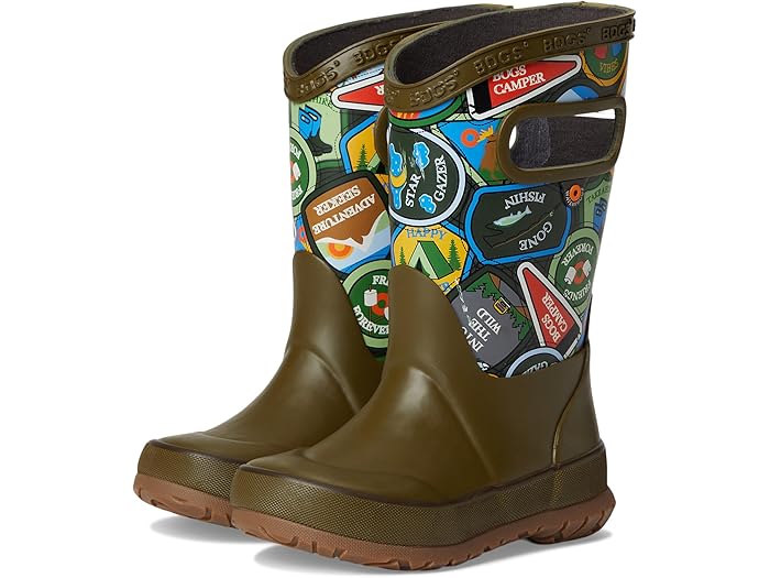 (取寄) ボグス キッズ キッズ レインブーツ キャンピング パッチ (トドラー/リトル キッド/ビッグ キッド) Bogs Kids kids Rainboot Camping Patches (Toddler/Little Kid/Big Kid) Army Green Multi
