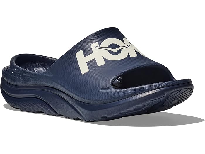 (取寄) ホカオネオネ オラ アスレチック スライド Hoka Ora Athletic Slide Varsity Navy/White