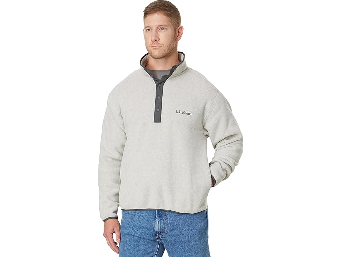 (取寄) エルエルビーン ビーンズ クラシック スナップ フリース リ プルオーバー アダルツ L.L.Bean Bean's Classic Snap Fleece II Pullover Adults Clay Heather