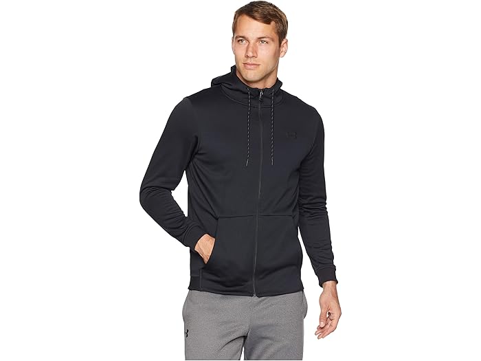 (取寄) アンダーアーマー メンズ アーマー フリース フル ジップ パーカー Under Armour men Armour Fleece Full Zip Hoodie Black/Black