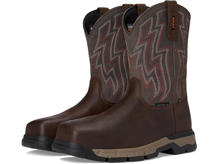 (取寄) アリアット メンズ リーバー フレックス SD コンポジット トゥ ワーク ブーツ Ariat men Rebar Flex SD Composite Toe Work Boots Distressed Brown/Stone