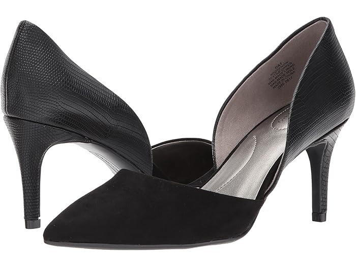 (取寄) バンドリーノ レディース グレノウ ドルセー ポンプ Bandolino women Grenow D'Orsay Pump Black Reptile Synthetic/Faux Suede