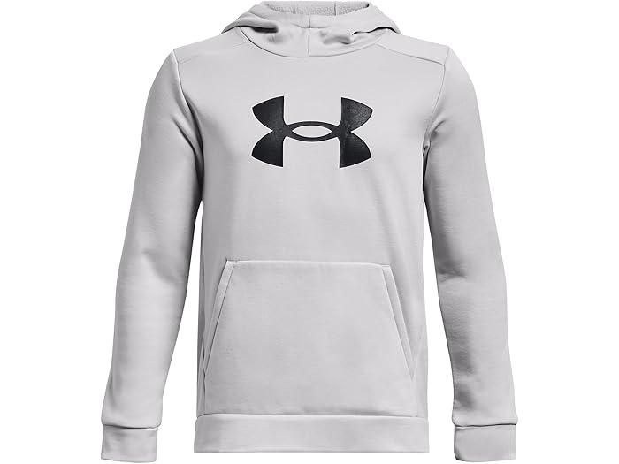 (取寄) アンダーアーマー キッズ ボーイズ フリース ビッグ ロゴ パーカー (ビッグ キッズ) Under Armour Kids boys Fleece Big Logo Hoodie (Big Kids) Halo Gray/Black