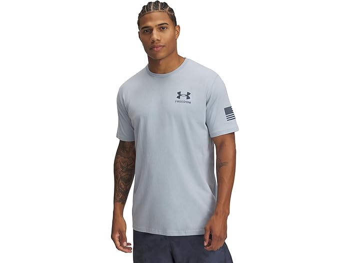 (取寄) アンダーアーマー メンズ ニュー フリーダム バナー Tシャツ Under Armour men New Freedom Banner T-Shirt Harbor Blue/Downpour Gray
