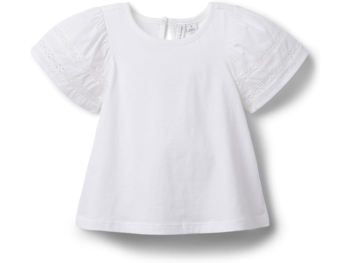 (取寄) ジャニー アンド ジャック ガールズ レース スリーブ トップ (トドラー/リトル キッド/ビッグ キッド) Janie and Jack girls Lace Sleeve Top (toddler/Little Kid/Big Kid) White