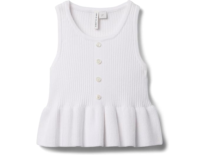 (取寄) ジャニー アンド ジャック ガールズ ペプラム セーター トップ (トドラー/リトル キッド/ビッグ キッド) Janie and Jack girls Peplum Sweater Top (toddler/Little Kid/Big Kid) White