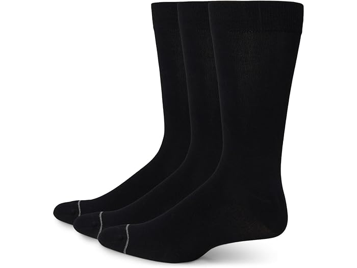 (取寄) フローシャイム メンズ バンブー フラッツ クルー ドレス 3-パック ソックス Florsheim men Bamboo Flat Crew Dress 3-Pack Socks Black 7,217円