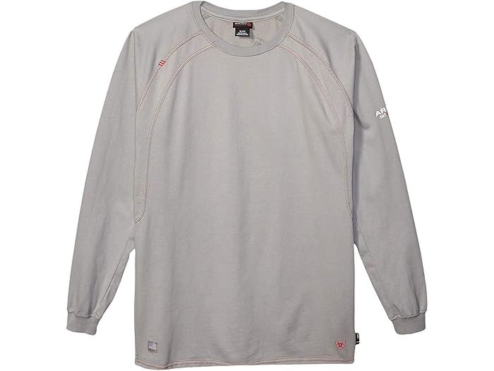 (取寄) アリアット メンズ Fr ワーク クルー Tシャツ Ariat men FR Work Crew T-Shirt Silver Fox