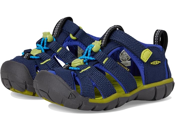 (取寄) キーン キッズ ガールズ シーキャンプ リ シーエヌエックス (トドラー/リトル キッド) KEEN Kids girls Seacamp II CNX (Toddler/Little Kid) Naval Academy/Chartreuse