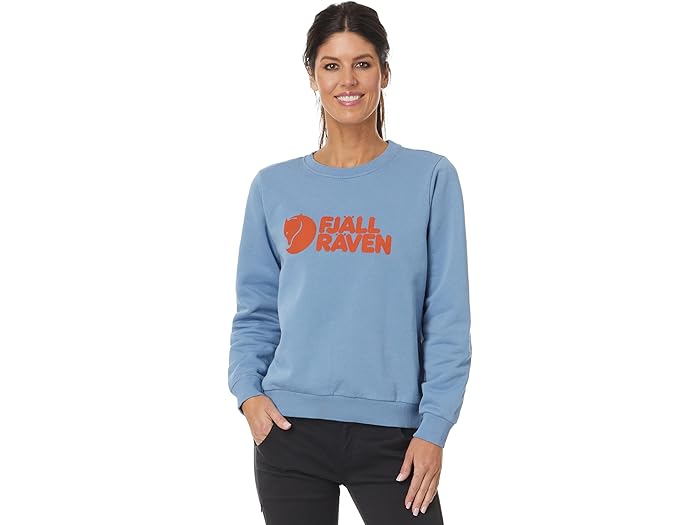 (取寄) フェールラーベン レディース ロゴ セーター Fjllrven women Fjallraven Fjallraven Logo Sweater Dawn Blue/Terracotta Brown