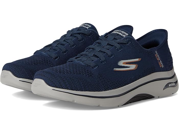 (取寄) スケッチャーズ スニーカー メンズ ゴー ウォーク アーチ フィット 2.0 - グランド ハンズフリー スリップインズ SKECHERS Performance men Go Walk Arch Fit 2.0 - Grand Hands Free Slip-Ins Navy/Orange
