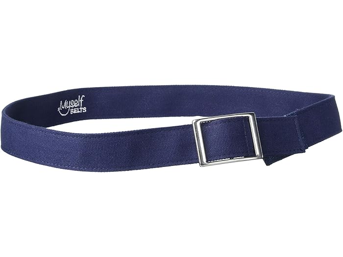 (取寄) マイセルフ ベルト キッズ イージー ワン ハンディド キャンバス ベルト ウィズ フォー バックル Myself Belts kids Easy One Handed Canvas Belt with Faux Buckle Navy Blue