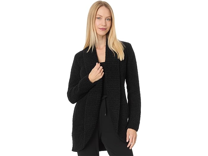 (取寄) ベアフットドリームス レディース コージシック シュニール ショール カーディガン Barefoot Dreams women CozyChic Chenille Shawl Cardigan Black 34,814円