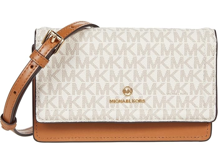 (取寄) マイケルコース レディース ジェット セット チャーム スモール フォン クロスボディ MICHAEL Michael Kors women Jet Set Charm Small Phone Crossbody Vanilla/Acorn