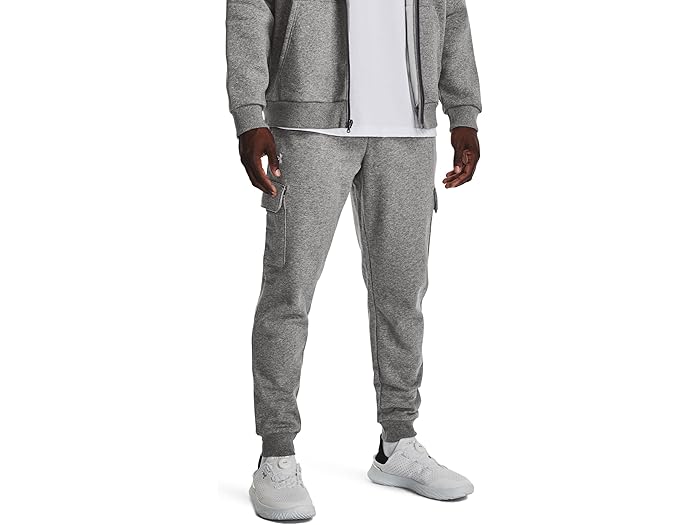 (取寄) アンダーアーマー メンズ ライバル フリース カーゴ ジョガーズ Under Armour men Rival Fleece Cargo Joggers Castlerock Light Heather/White 10,629円