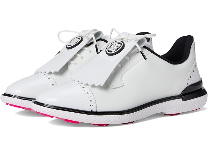 (取寄) ジーフォア レディース ガリヴァン2r ブローグ キャップ トゥ ゴルフ GFORE women Gallivan2r Brogue Cap Toe Golf Shoess Snow/Onyx