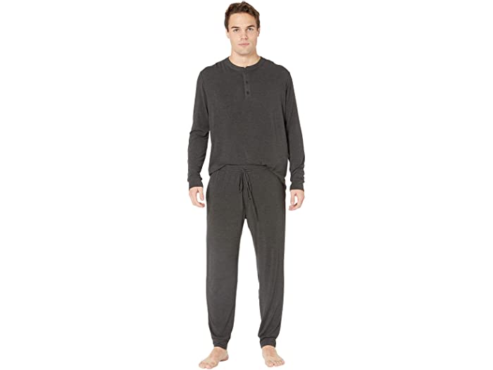 (取寄) エバージェイ ヘンリー - ザ ロング Pj セット Eberjey Henry - The Long PJ Set Charcoal Heather
