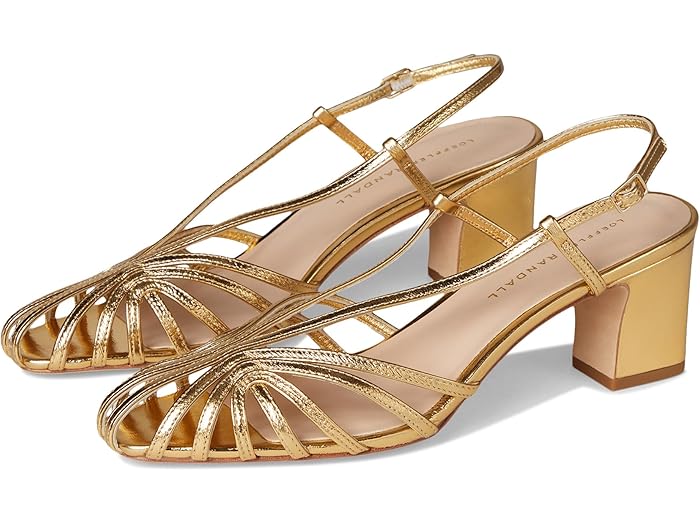 (取寄) ロフラー ランドール レディース プリシラ ラティス スリングバック ミッド ヒール サンダル Loeffler Randall women Priscilla Lattice Slingback Mid Heel Sandals Gold 57,702円