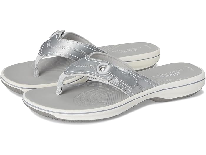(取寄) クラークス 靴 シューズ レディース ブリーズ レイナ Clarks women Breeze Reyna Silver Synthetic