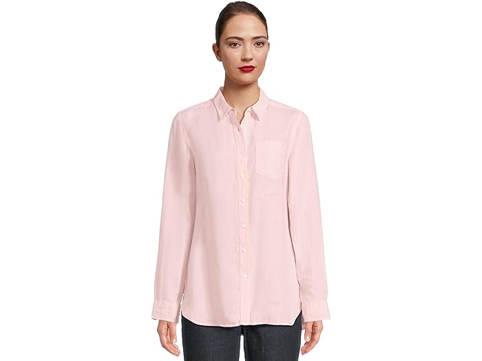 (取寄) エルエルビーン レディース プレミアム ウォッシャブル リネン チュニック シャツ L.L.Bean women Premium Washable Linen Tunic Shirt Shell Pink