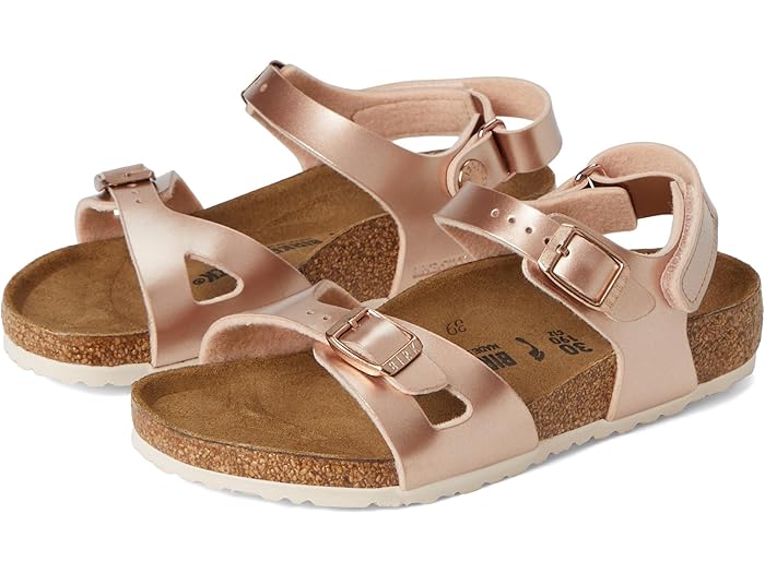 (取寄) ビルケンシュトック キッズ キッズ リオ フック アンド ループ (トドラー/リトル キッド/ビッグ キッド) Birkenstock Kids kids Rio Hook and Loop (Toddler/Little Kid/Big Kid) Copper Electric Metallic