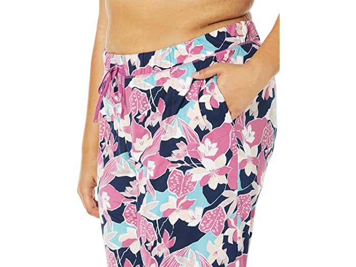 (取寄)ジョッキープラスサイズソフトエッセンシャルパジャマカプリJockeyPlusSizeSoftEssentialsPajamaCaprisEveningTropicPrint