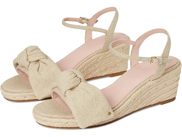 (取寄) ケイトスペード レディース レアンドラ エスパドリーユ ウェッジ サンダル Kate Spade New York women Leandra Espadrille Wedge Sandal Natural