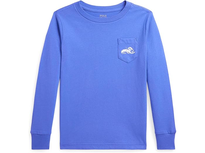 (取寄) ラルフローレン キッズ ボーイズ コットン ジャージ ロングスリーブ グラフィック ティー (トドラー/リトル キッド) Polo Ralph Lauren Kids boys Cotton Jersey Long-Sleeve Graphic Tee (Toddler/Little Kid) Scottsdale Blue