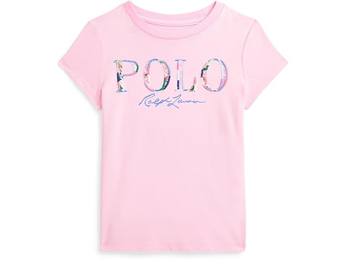 (取寄) ラルフローレン キッズ ガールズ ロゴ コットン ジャージ ティー (トドラー/リトル キッド) Polo Ralph Lauren Kids girls Logo Cotton Jersey Tee (Toddler/Little Kid) Carmel Pink