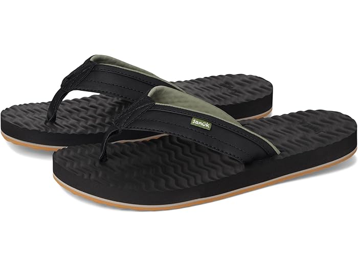 (取寄) サヌーク メンズ ジギー プラッシュ Sanuk men Ziggy Plush Black