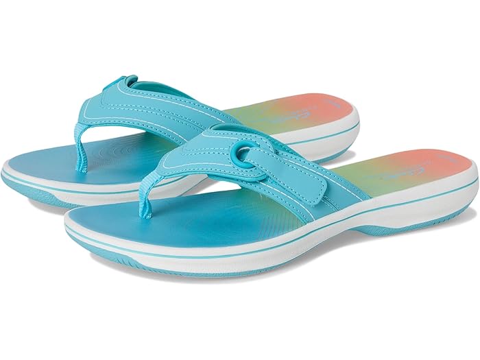 (取寄) クラークス 靴 レディース ブリーズ レイナ Clarks women Breeze Reyna Turquoise Ombre Synthetic 11,650円