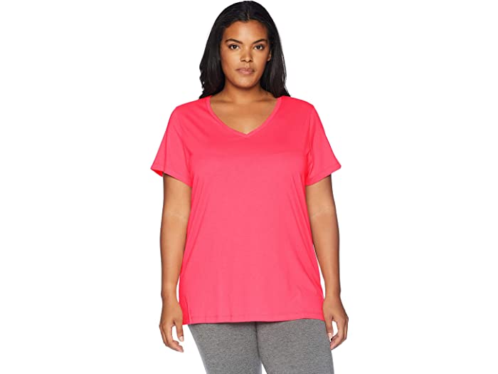 (取寄) ヒュー レディース ウィメンズ ショート スリーブ Vネック スリープ ティー HUE women Womens Short Sleeve V-Neck Sleep Tee Honeysuckle