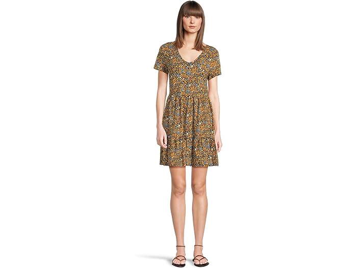 (取寄) トードアンドコー レディース マーリー ティアード ショート スリーブ ドレス Toad&Co women Marley Tiered Short Sleeve Dress Black Ditsy Print