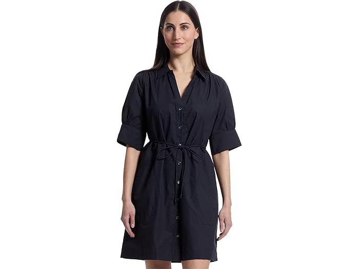 (取寄) リラ P レディース シャード スリーブ シャツ ドレス Lilla P women Shirred Sleeve Shirt Dress Navy