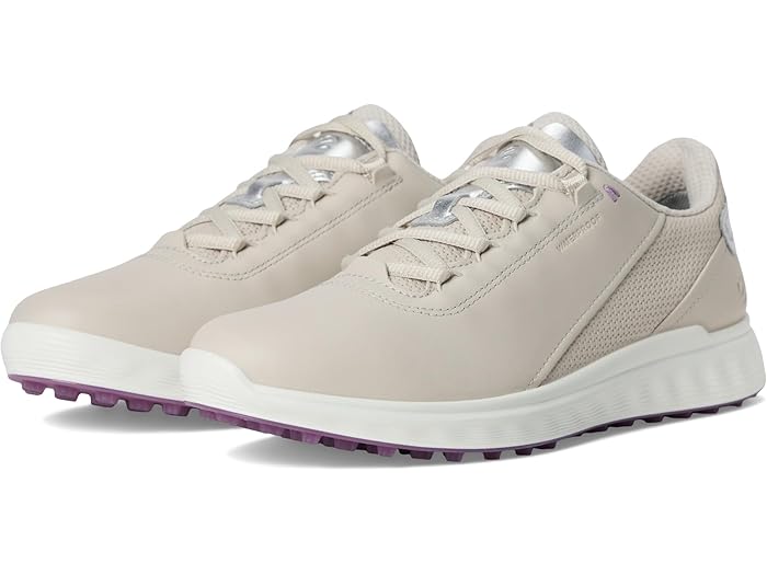 (取寄) エコー ゴルフ レディース S カジュアル レース ウォータープルーフ ゴルフ シューズ ECCO Golf women S Casual Lace Waterproof Golf Shoe Gravel/Silver Metallic
