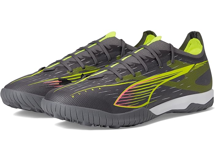 (取寄) プーマ メンズ ウルトラ 5 マッチ ターフ トレーナー サッカー クリーツ PUMA men Ultra 5 Match Turf Trainer Soccer Cleats Matte Aged Silver-Yellow Alert-Puma Aged Silver