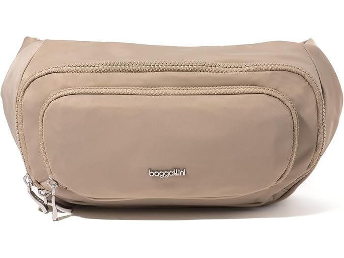 (取寄) バッガリーニ レディース オン ザ ゴー ラージ ベルト バッグ ウェスト パック Baggallini women On The Go Large Belt Bag Waist Pack Taupe Twill
