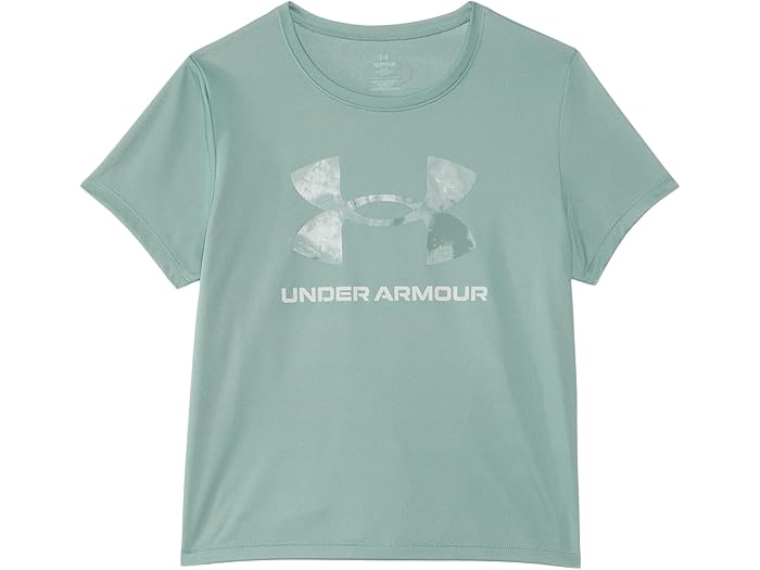 (取寄) アンダーアーマー キッズ ガールズ テック ビッグ ロゴ プリント ショート スリーブ Tシャツ (ビッグ キッド) Under Armour Kids girls Tech Big Logo Print Short Sleeve T-Shirt (Big Kid) Silica Green/Hydro Green