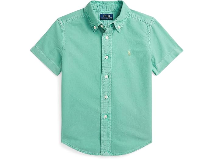 (取寄) ラルフローレン キッズ ボーイズ コットン オックスフォード ショート スリーブ シャツ (トドラー/リトル キッド) Polo Ralph Lauren Kids boys Cotton Oxford Short Sleeve Shirt (Toddler/Little Kid) Haven Green/Banana Peel 8,869円